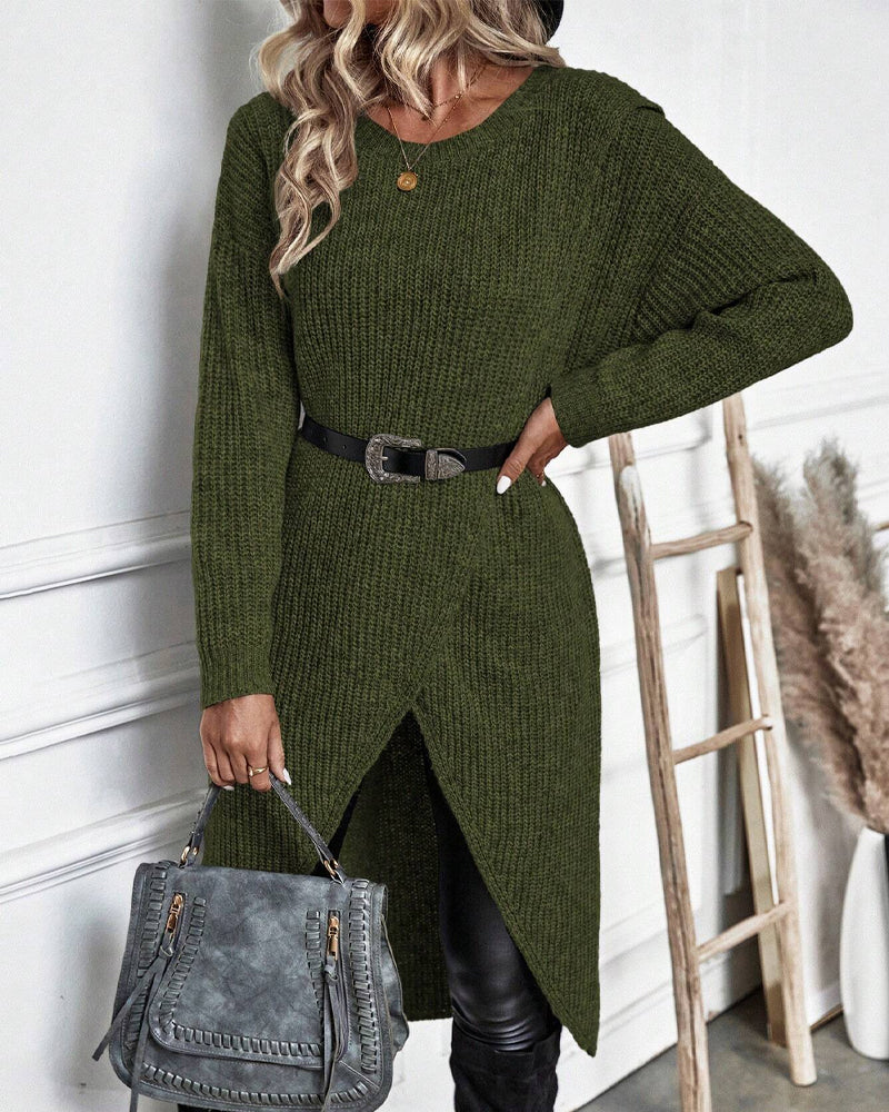 IGGY | Stylowa Sukienka-Sweter Casual z Bawełnianą Mieszanką
