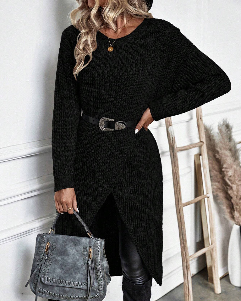 IGGY | Stylowa Sukienka-Sweter Casual z Bawełnianą Mieszanką
