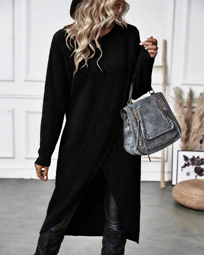 IGGY | Stylowa Sukienka-Sweter Casual z Bawełnianą Mieszanką
