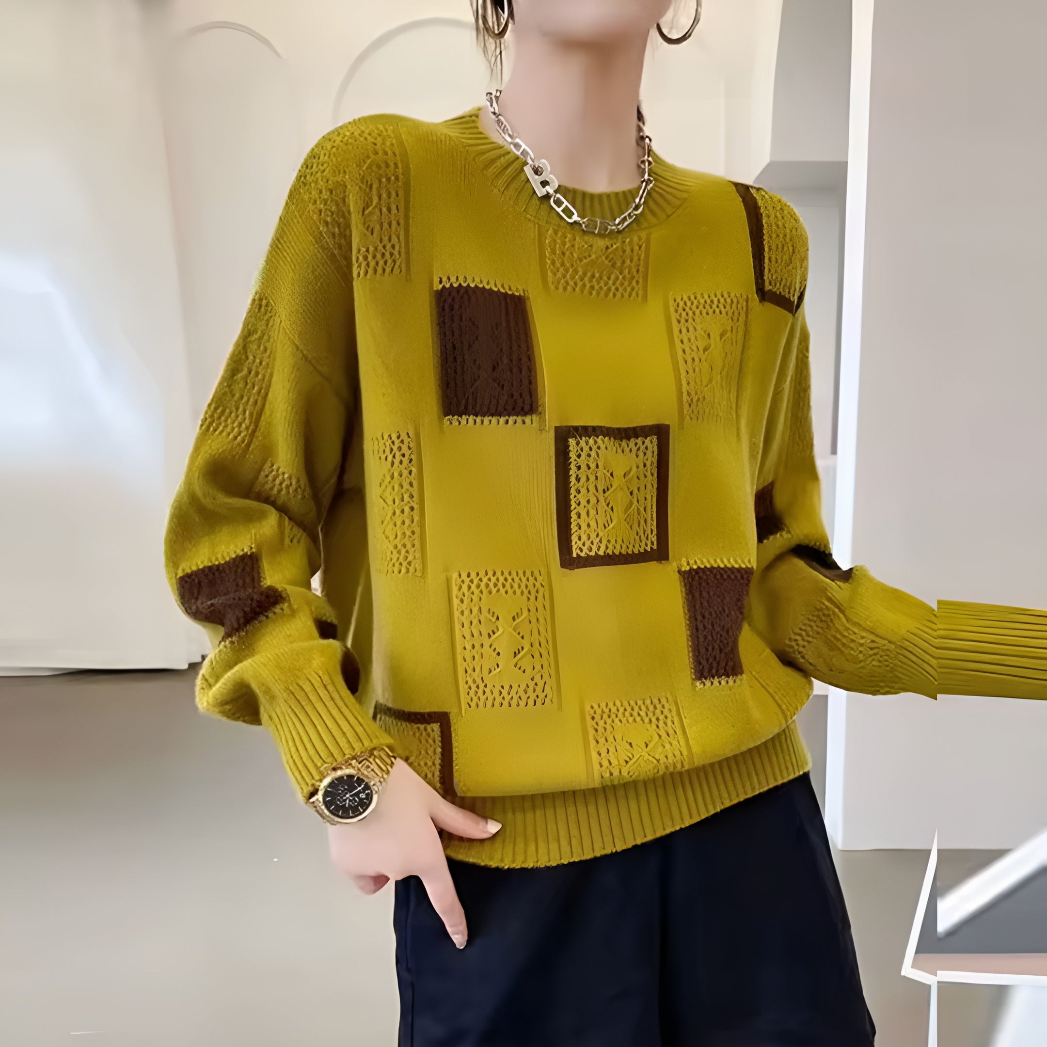 ALIDA | Sweter Unikalny Damski Wełniany