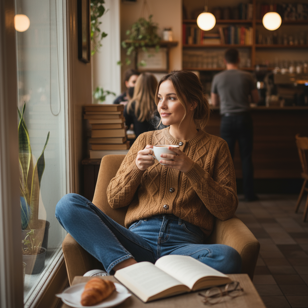 Anna | Sweter z dzianiny warkoczowej