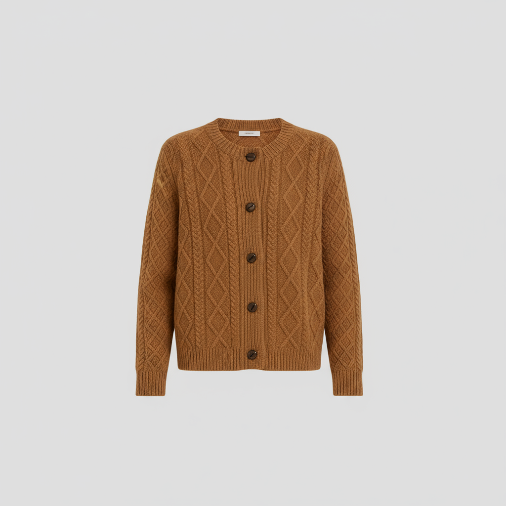 Anna | Sweter z dzianiny warkoczowej