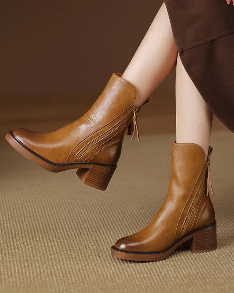 Pelagia | Eleganckie czarne skórzane buty