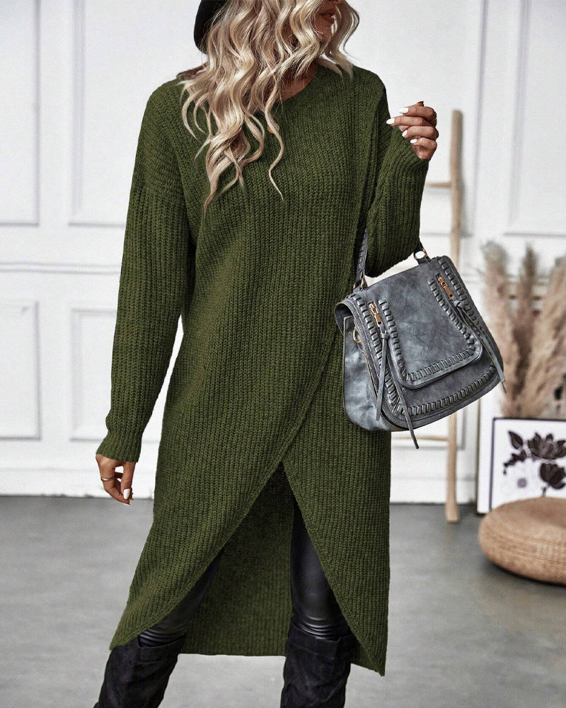 IGGY | Stylowa Sukienka-Sweter Casual z Bawełnianą Mieszanką