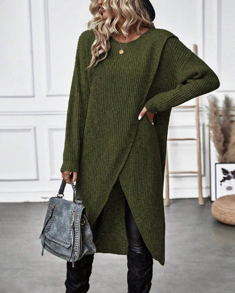 IGGY | Stylowa Sukienka-Sweter Casual z Bawełnianą Mieszanką