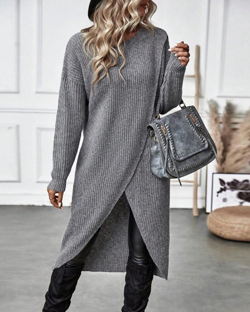 IGGY | Stylowa Sukienka-Sweter Casual z Bawełnianą Mieszanką