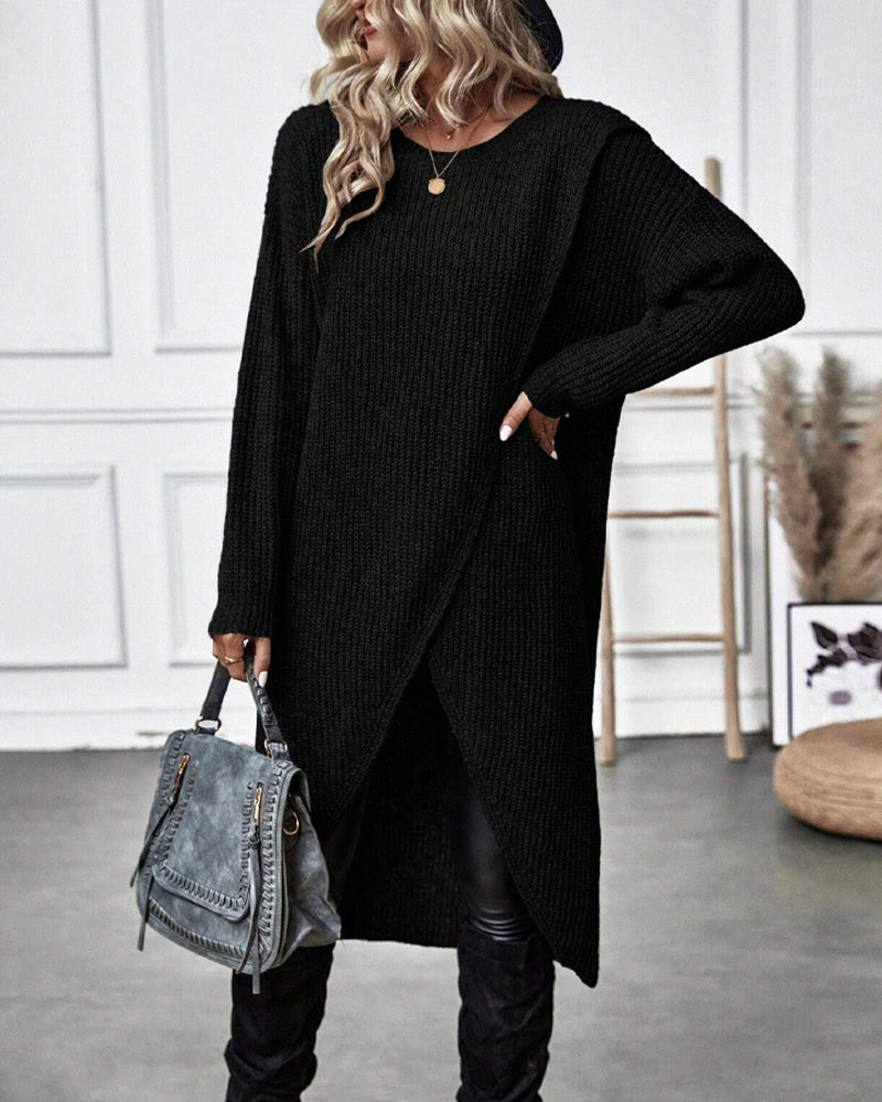 IGGY | Stylowa Sukienka-Sweter Casual z Bawełnianą Mieszanką