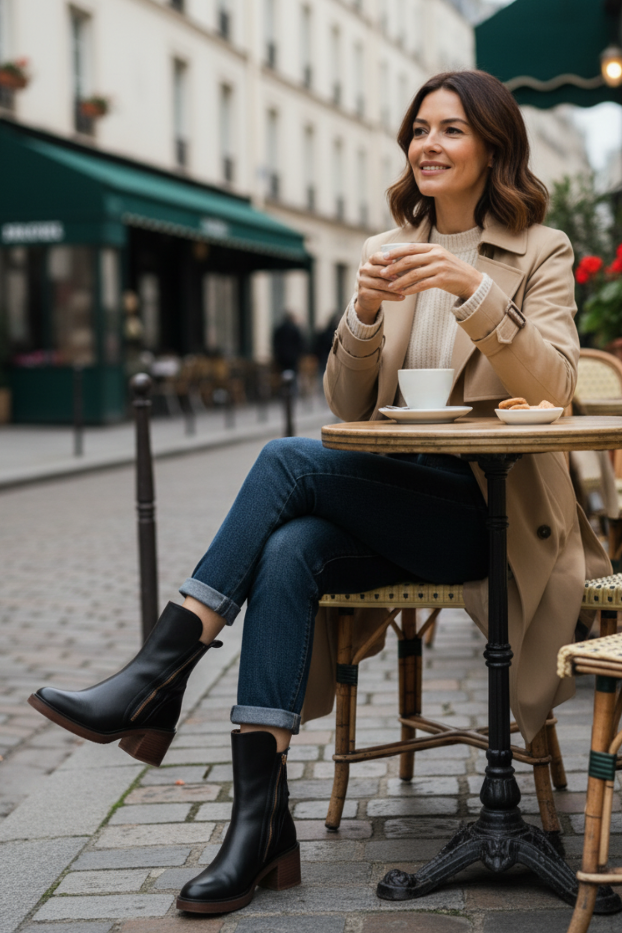 Pelagia | Elegant Black leather boots