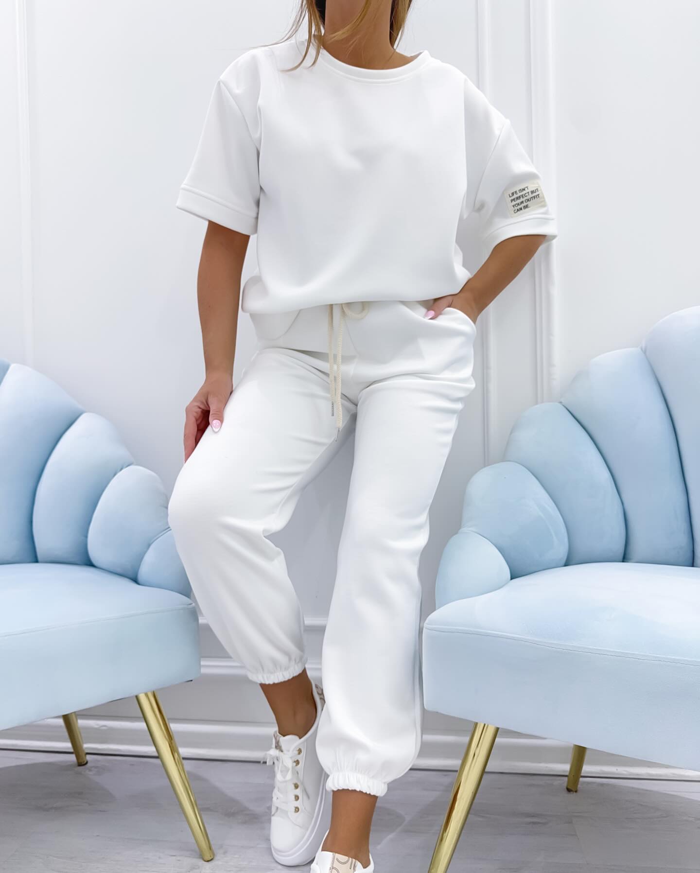 MIMI | Stylowy zestaw z krótkim rękawem 