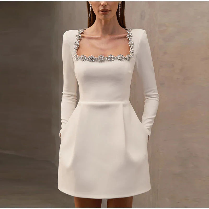 Sabina | Velvet Crystal Dress