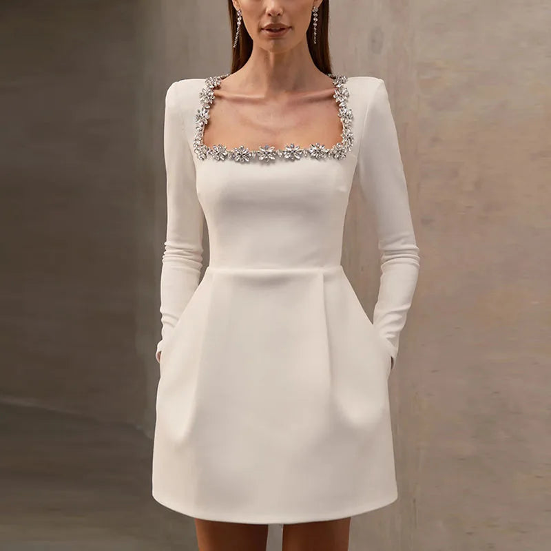 Sabina | Velvet Crystal Dress
