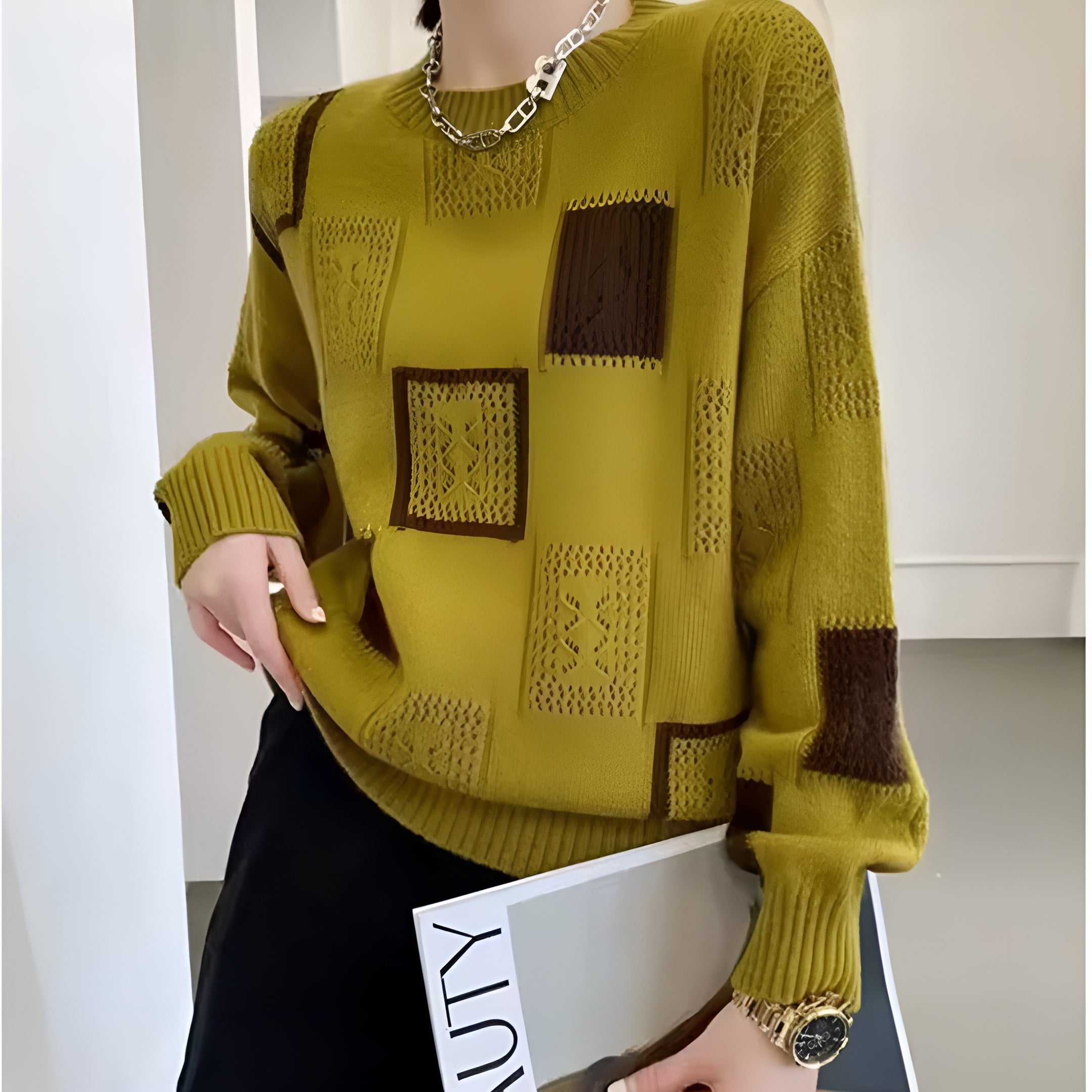ALIDA | Sweter Unikalny Damski Wełniany