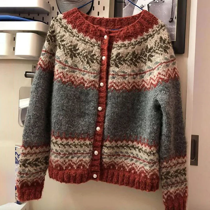 Filomena | Kardigan z wełny islandzkiej w stylu vintage