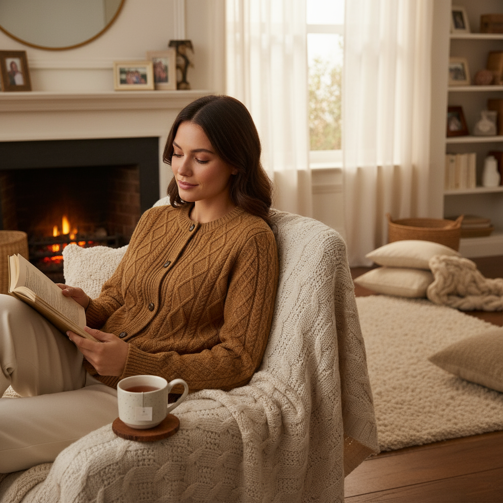 Anna | Sweter z dzianiny warkoczowej