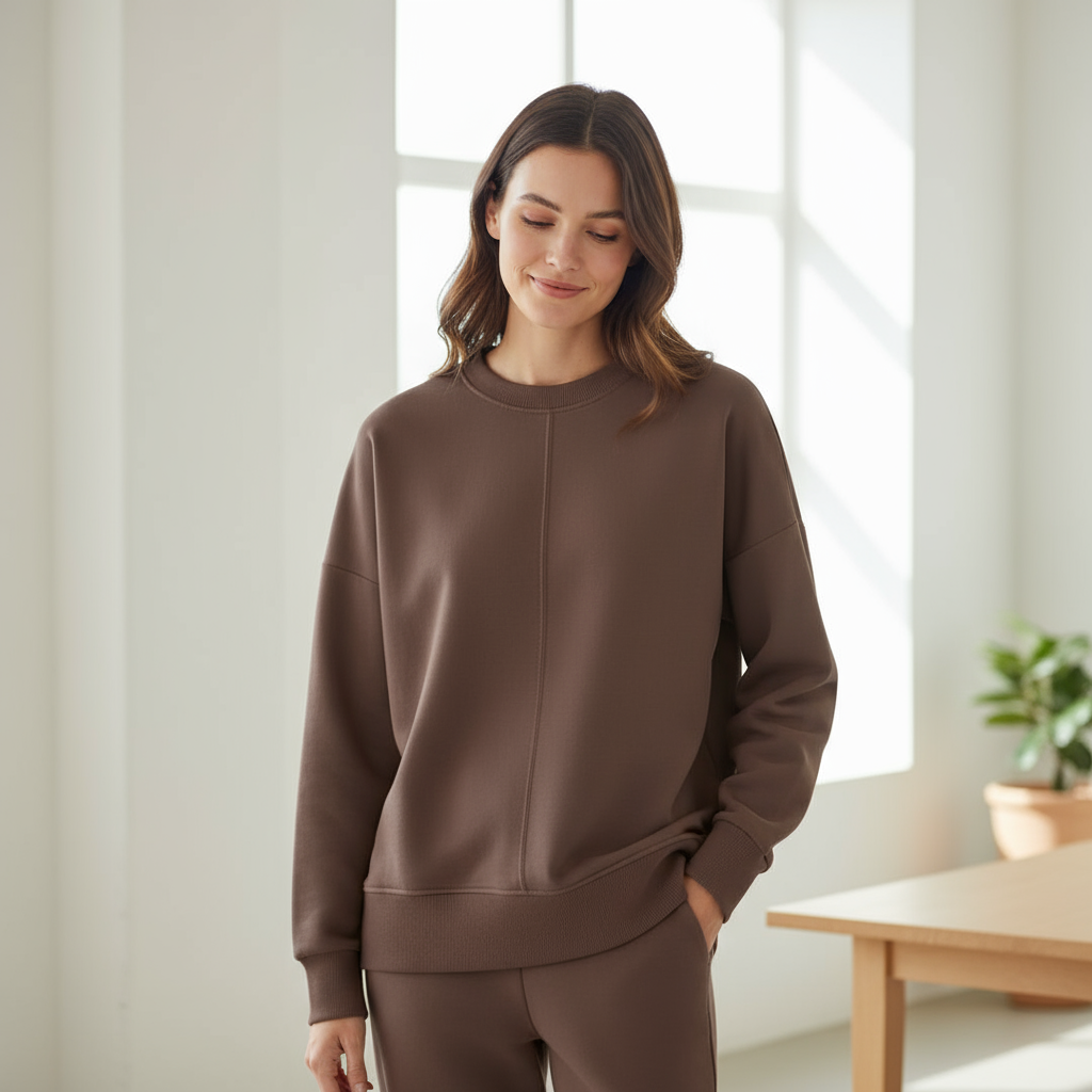 Marcelina | Wygodna, oversize'owa bluza z długim rękawem 