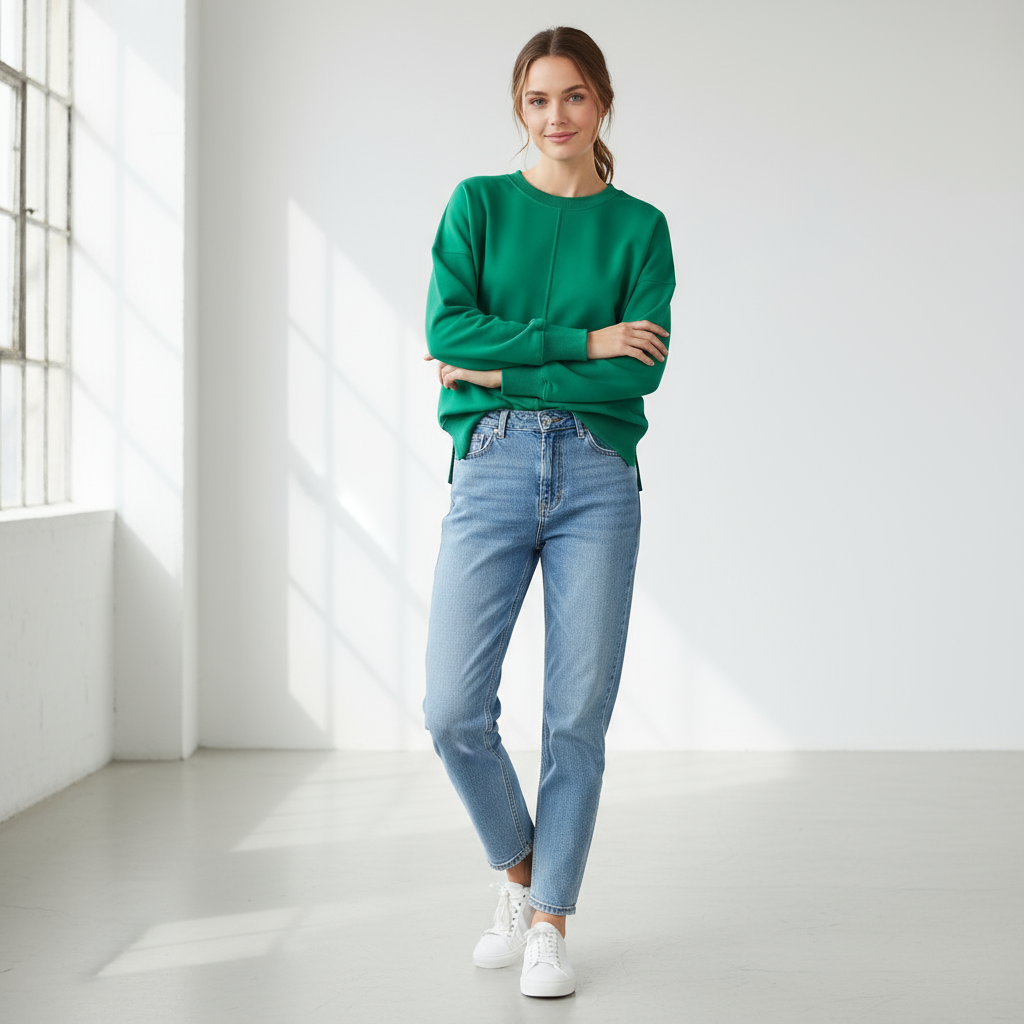 Marcelina | Wygodna bluza z długim rękawem w oversize'owym fasonie