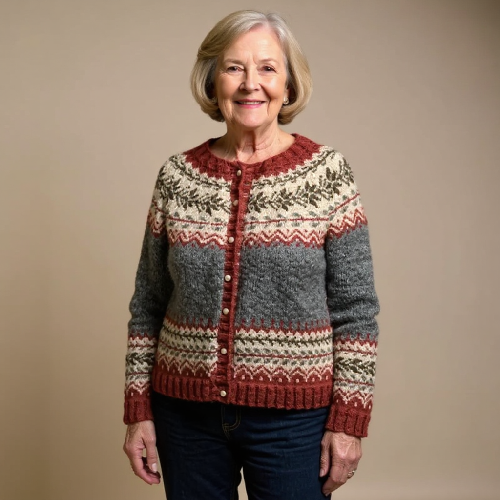 Filomena | Kardigan z wełny islandzkiej w stylu vintage